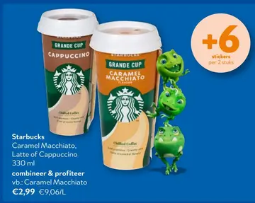 Aanbieding: Caramel Macchiato, Latte of Cappuccino