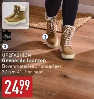 Aanbieding: Gevoerde laarzen