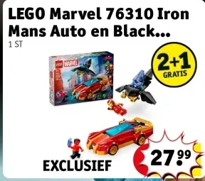 Aanbieding: LEGO Marvel 76310 Iron Mans Auto en Black Panther Vs. Rode Hulk