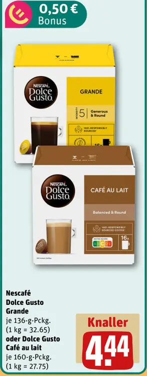 Aanbieding: Dolce Gusto Grande oder Dolce Gusto Café au l