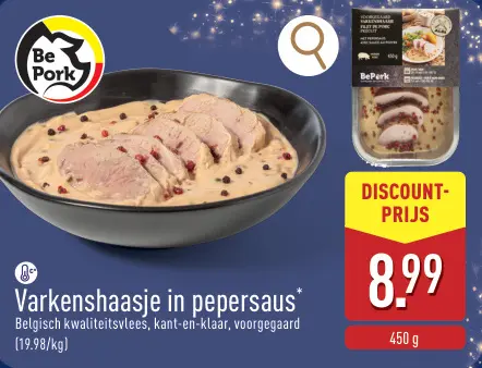 Promotie: Varkenshaasje in pepersaus