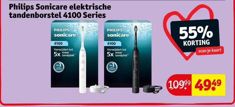 Aanbieding: Philips Sonicare elektrische tandenborstel 4100 series