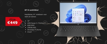 Aanbieding: HP 14-em0350nd notebook