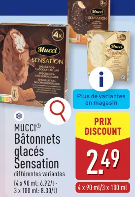 Offre: Bâtonnets glacés Sensation