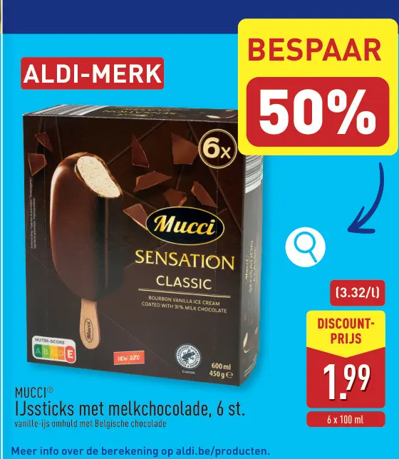Promotie: IJssticks met melkchocolade