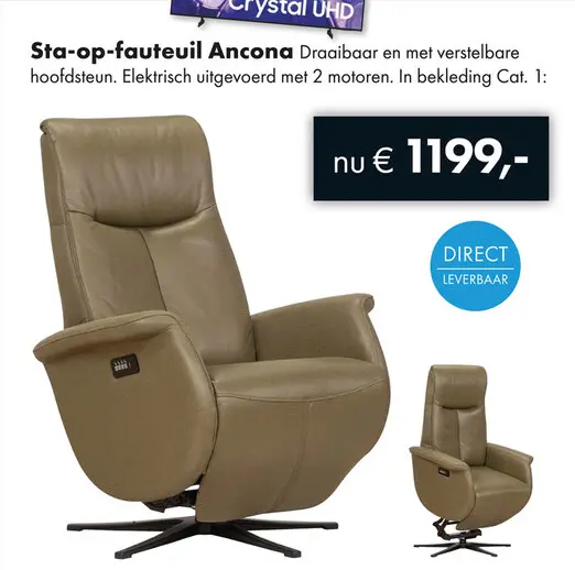 Aanbieding: Ancona relaxfauteuil sta-op