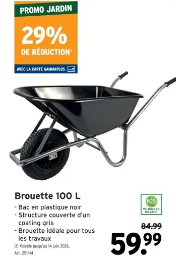 Offre: Brouette 100 L