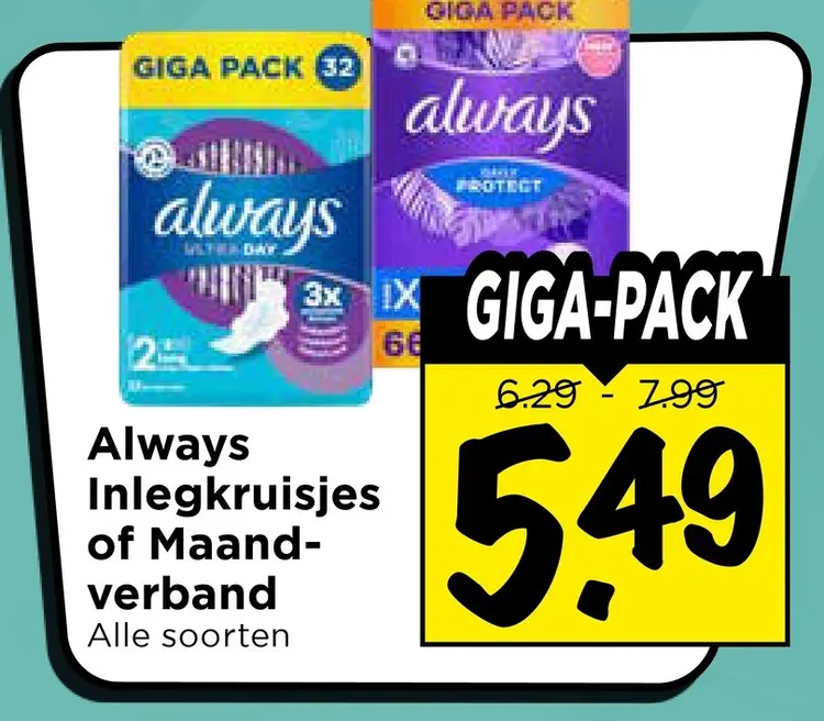 Aanbieding: Inlegkruisjes of Maandverband