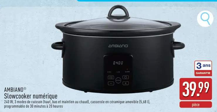 Offre: Slowcooker numérique