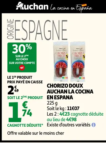 Offre: Chorizo doux