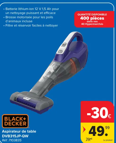 Offre: Aspirateur de table DVB315JP-QW