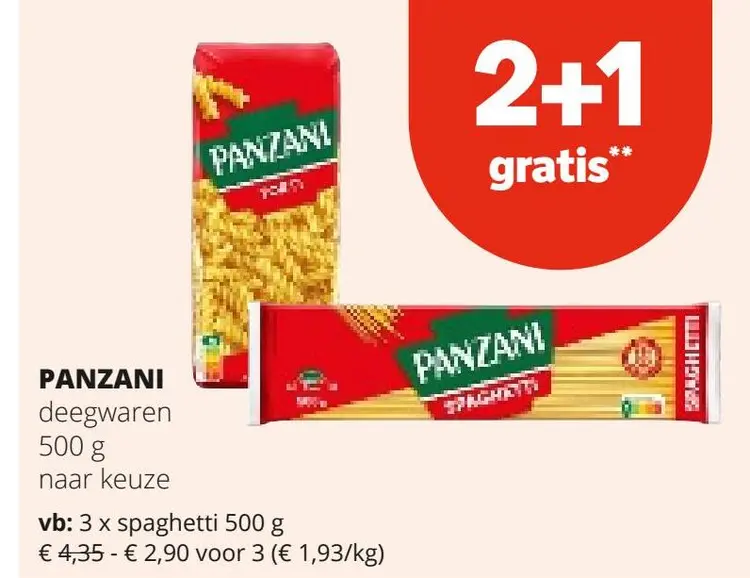 Aanbieding: deegwaren
