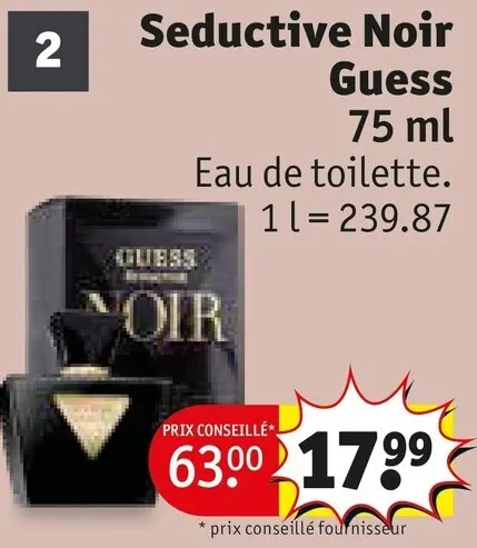 Offre: Guess Seductive Noir Eau de toilette