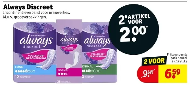 Aanbieding: Discreet Incontinentieverband