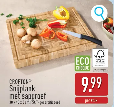 Aanbieding: Snijplank met sapgroef