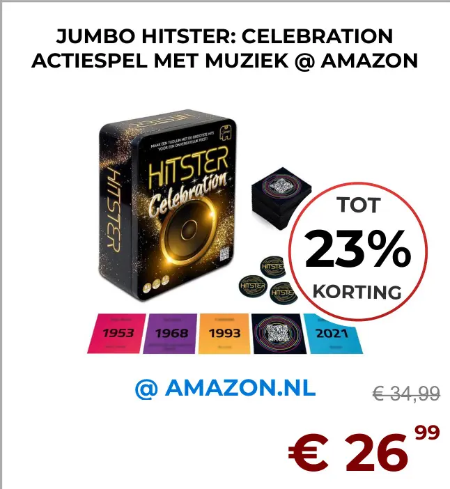 Aanbieding: Hitster: celebration actiespel met muziek