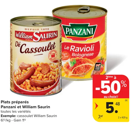 Offre: Plats préparés