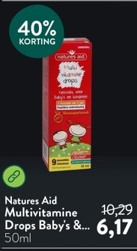 Aanbieding: Natures Aid Multivitamine Drops Baby's & Kids (50ml)