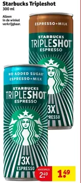 Aanbieding: Starbucks Tripleshot