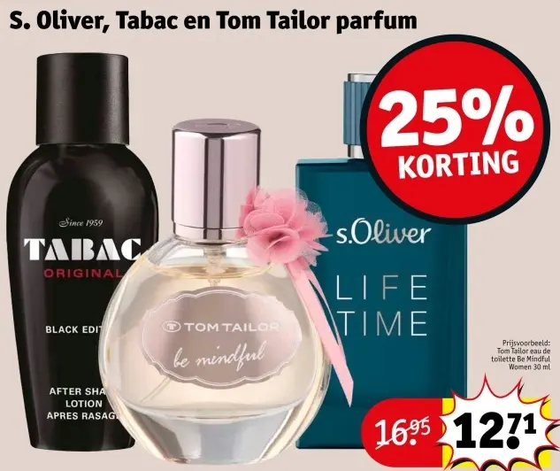 Promotie: S. Oliver, Tabac en Tom Tailor parfum