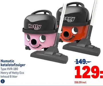Aanbieding: Numatic ketelstofzuiger