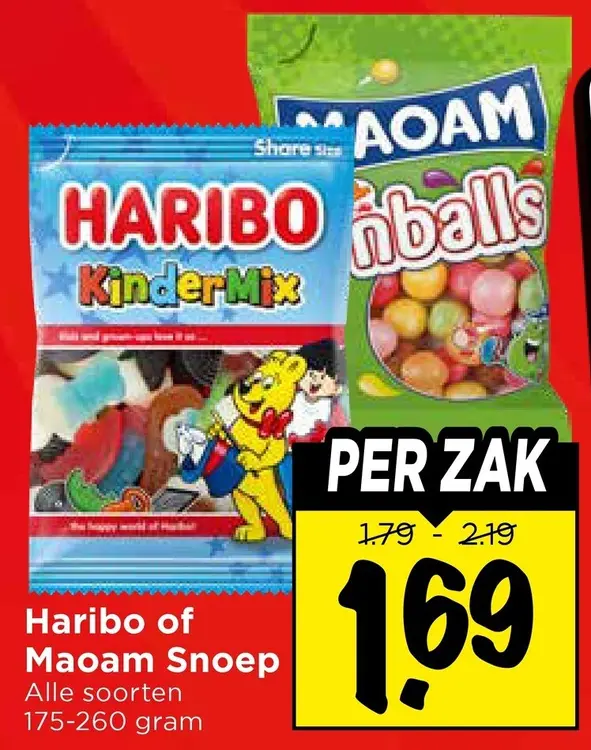 Aanbieding: Haribo or Maoam Snoep