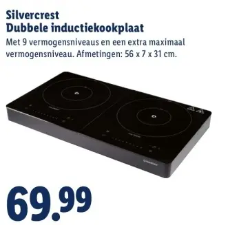 Aanbieding: Dubbele inductiekookplaat