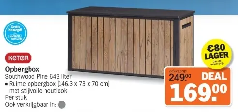 Aanbieding: Opbergbox Southwood Pine