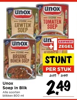 Aanbieding: Unox Soep in Blik