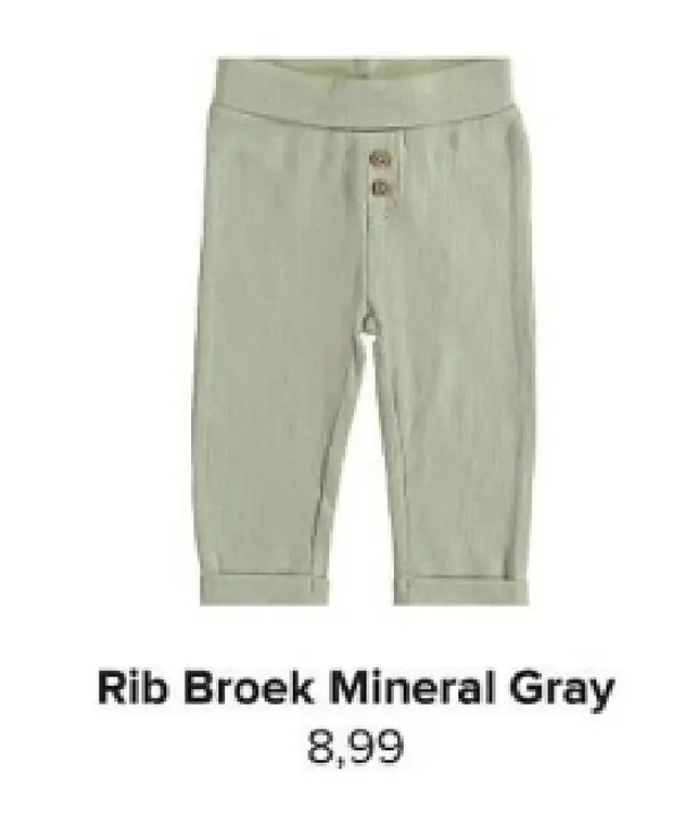 Aanbieding: Rib Broek Mineral Gray
