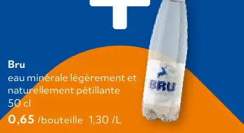 Offre: Bru eau minérale legerement et naturellement pétillante