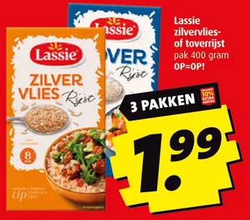 Aanbieding: Lassie zilvervlies- of toverrijst