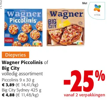 Aanbieding: Wagner Piccolinis of Big City volledig assortiment