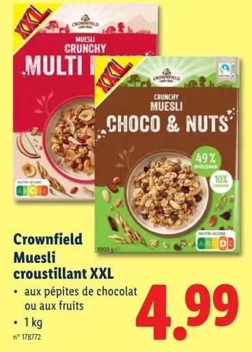Offre: Muesli croustillant XXL