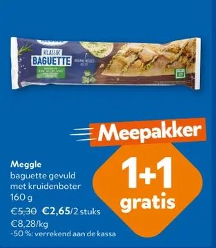 Aanbieding: Meggle baguette gevuld met kruidenboter