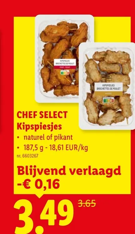 Promotie: Kipspiesjes