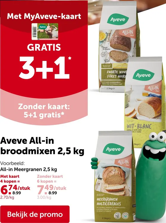 Promotie: All-in broodmixen