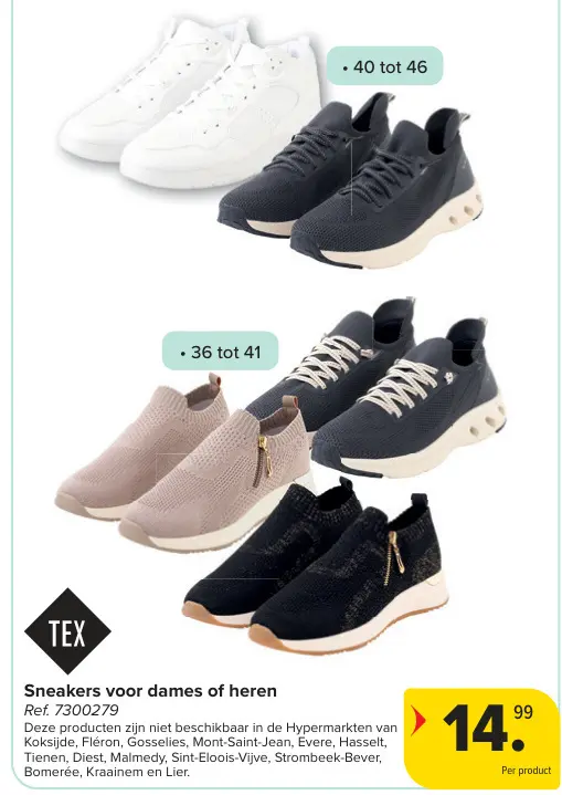 Promotie: Sneakers voor dames of heren