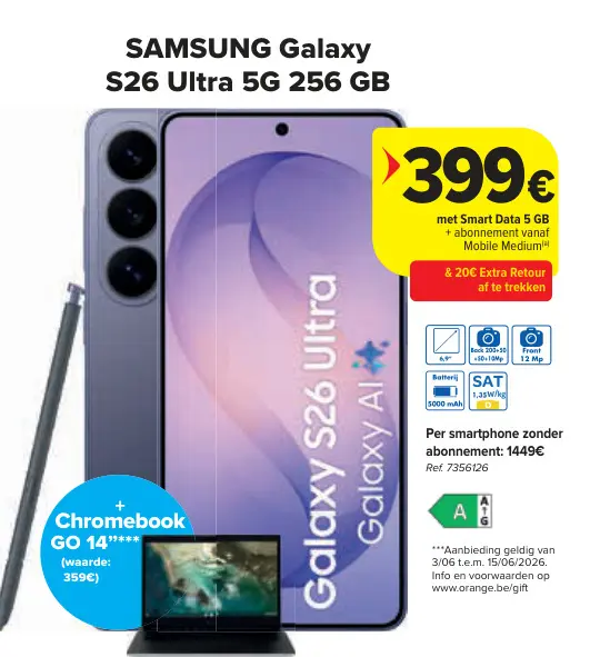 Promotie: Galaxy S26 Ultra 5G 256 GB