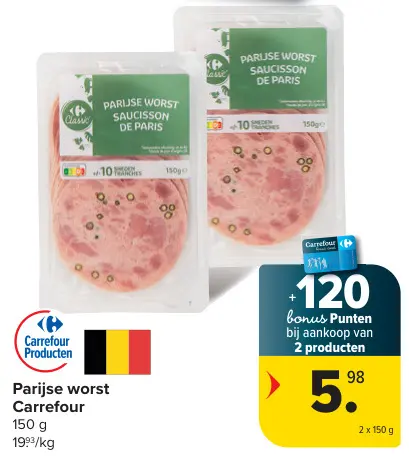 Aanbieding: Parijse worst
