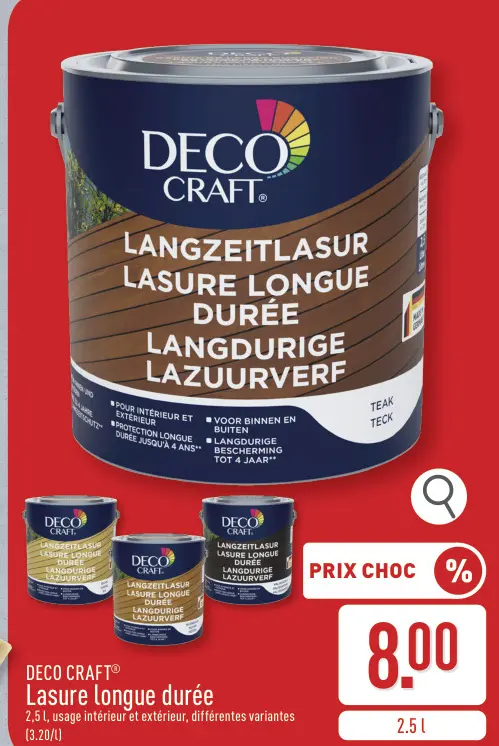 Offre: Lasure longue durée