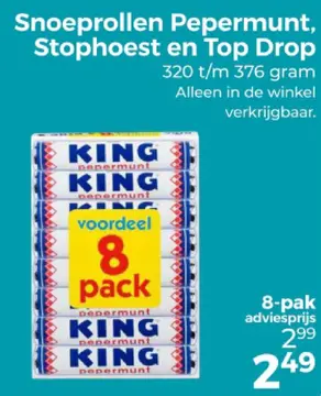 Aanbieding: Snoeprollen Pepermunt, Stophoest en Top Drop