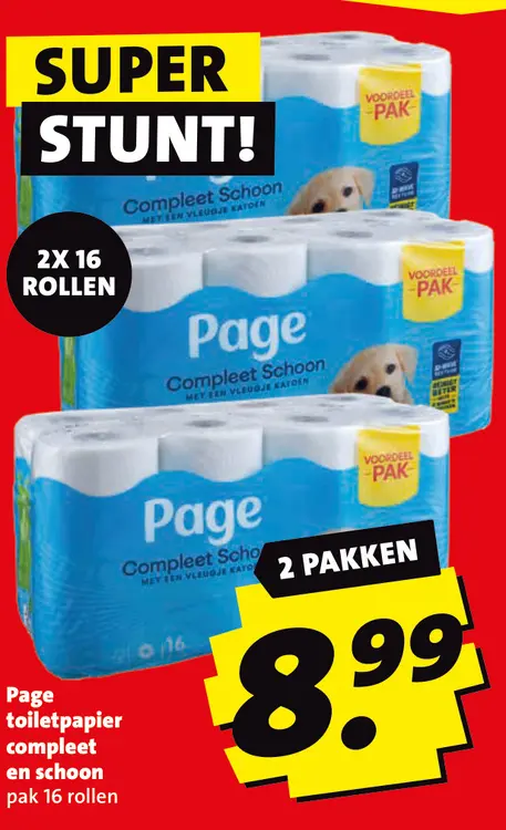 Aanbieding: toiletpapier compleet en schoon