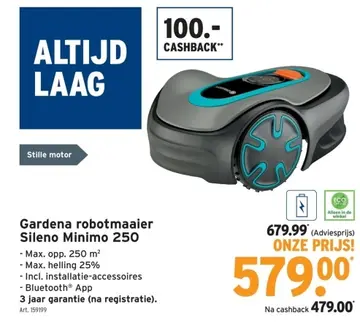 Aanbieding: Gardena robotmaaier Sileno Minimo