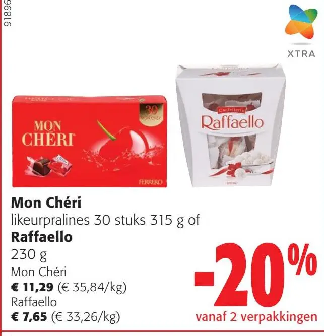 Aanbieding: Mon Chéri, Raffaello