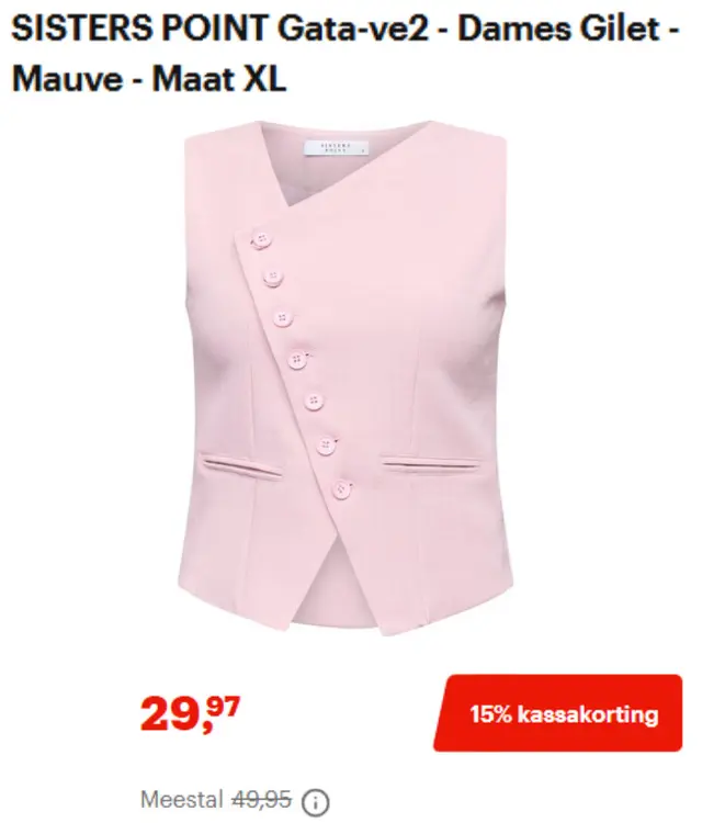 Promotie: Sisters point Mauve Maat XL