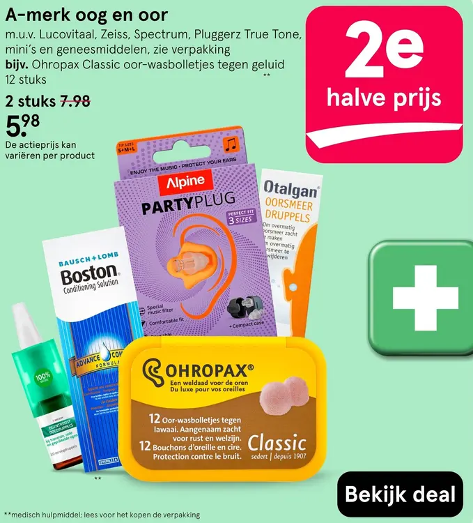 Aanbieding: A-merk oog en oor