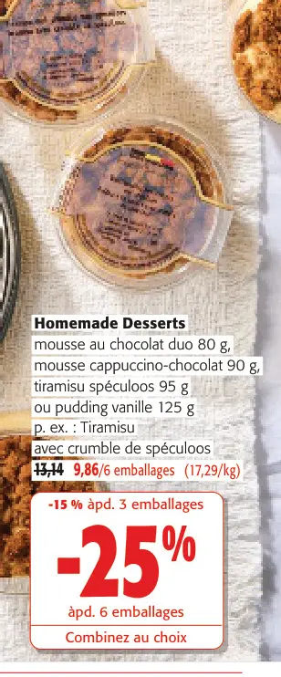 Offre: Homemade Desserts