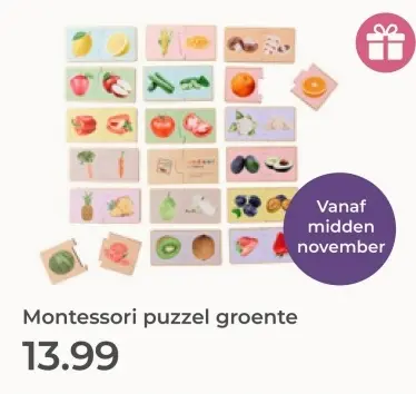 Aanbieding: Montessori puzzel groente