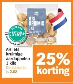 Aanbieding: AH iets kruimige aardappelen